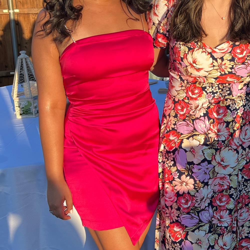 ZARA Fuchsia Silky Mini Dress